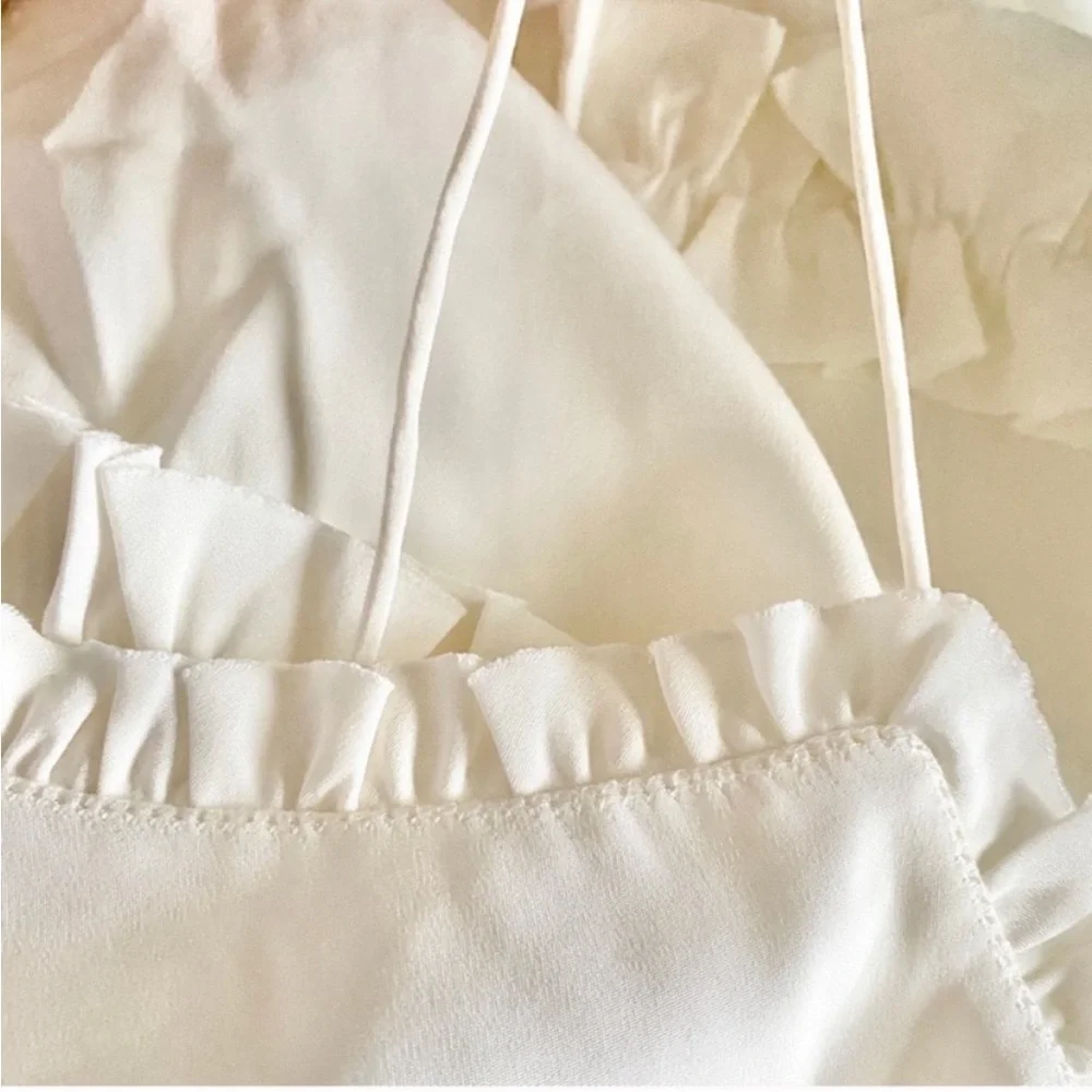 J.Crew Collection tiered ruffle silk tricotine gown ivory womens 10 weddings